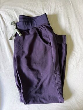 Figs Purple Joggers with Contrast Drawstring
